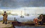 欧洲12-19世纪油画一_ARENTSZ, Arent - Fishermen near Muiden Castle